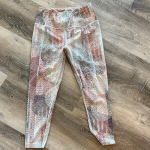 Sweaty Betty Multicolor Patterned Leggings sz 8